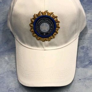 White cricket team symbol cap