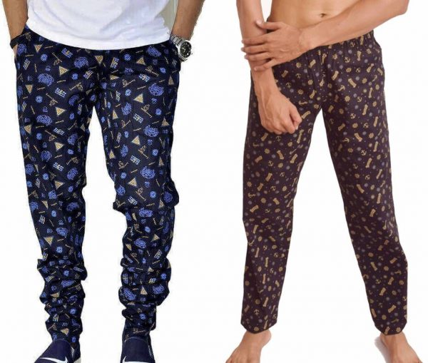 Men's Cotton Printed Regular Fit Pyjama (Pack of 2) Comfort Zone Special Offer Limited www.flybuy.in