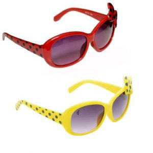 Stylish Kids Girls Sunglasses Kidzone Special Limited Combo Offer Multicolored