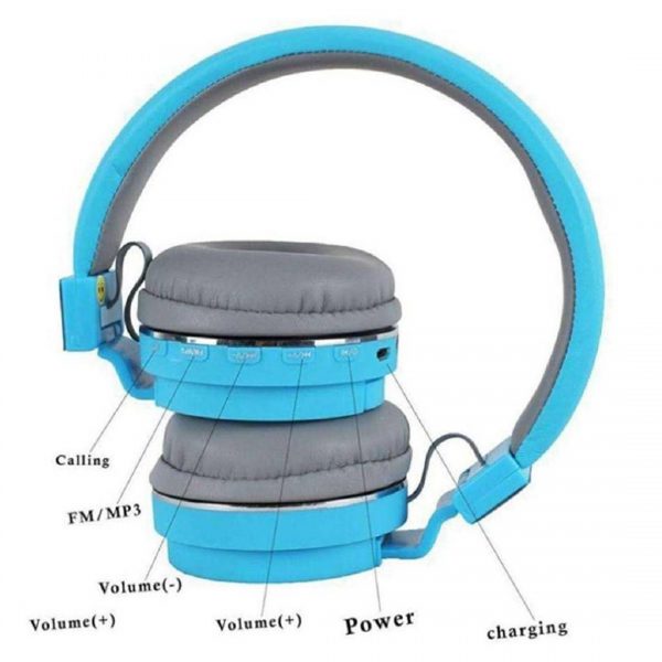 Wireless Headset Sh12 Wireless Bluetooth Headphone With FM & SD Card Slot Best Quality Blue low cost/sasta/best quality www.flybuy.in