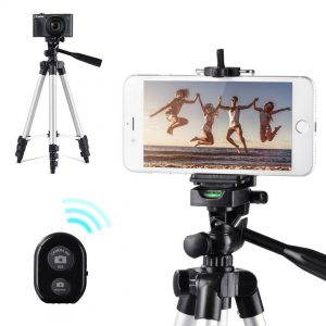 Camera Tripod Stand with Universal Smartphone Mount and Wireless Bluetooth Remote Control Camera Shutter Click O Click.......Sasta/Low-Cheap at Price/Best Quality/Easy to use/Original/Best Deal/ www.flybuy.in