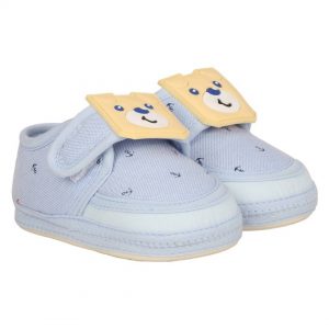 Best Quality Light Blue puppy applique Pre-Walker shoes For Kids Front Foot low cost/sasta/best quality www.flybuy.in