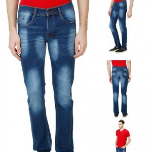 Stylish Faded Denim Men's Jeans Trendz Way Multi- Colored www.flybuy.in