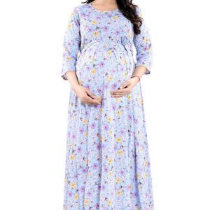 Trendy Women's Printed Maternity Dresses