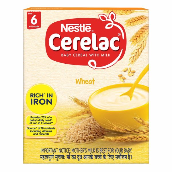 Nestle Cerelac Fortified Baby Cereal with Milk, Wheat – From 6 Months, 300g Pack