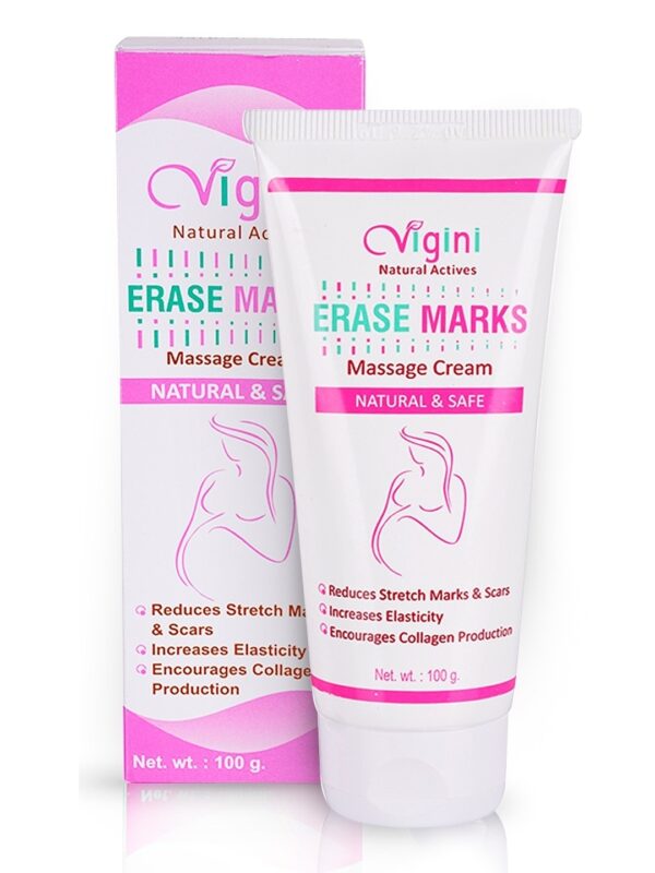 Vigini 100% Natural Actives Stretch Marks Scar Remove Remover Removal oil Cream with Bio Oil in During After Pregnancy Delivery for Women 100G